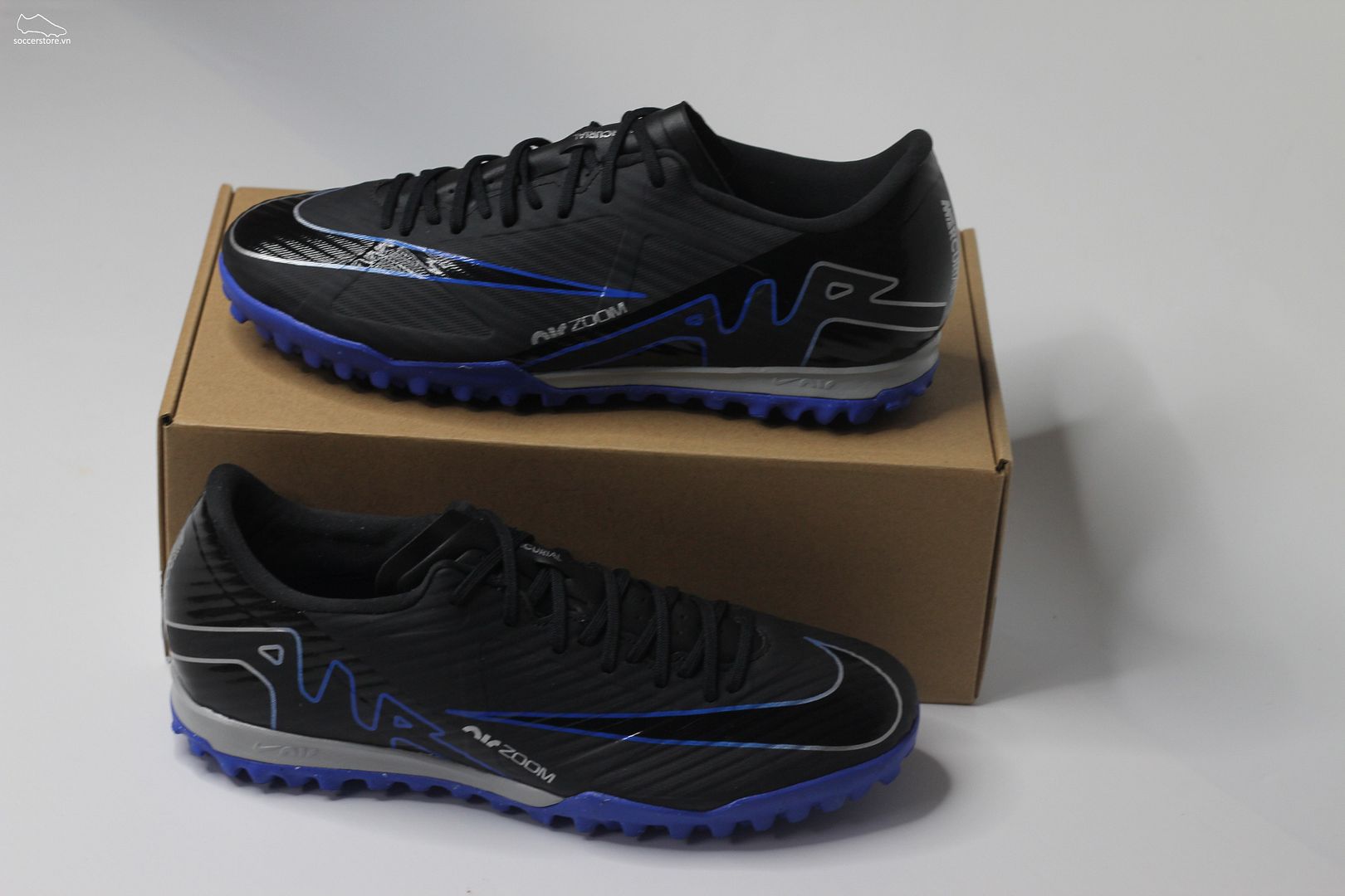 Nike Mercurial Vapor 15 Academy TF Air Zoom màu đen xanh DJ5635-040