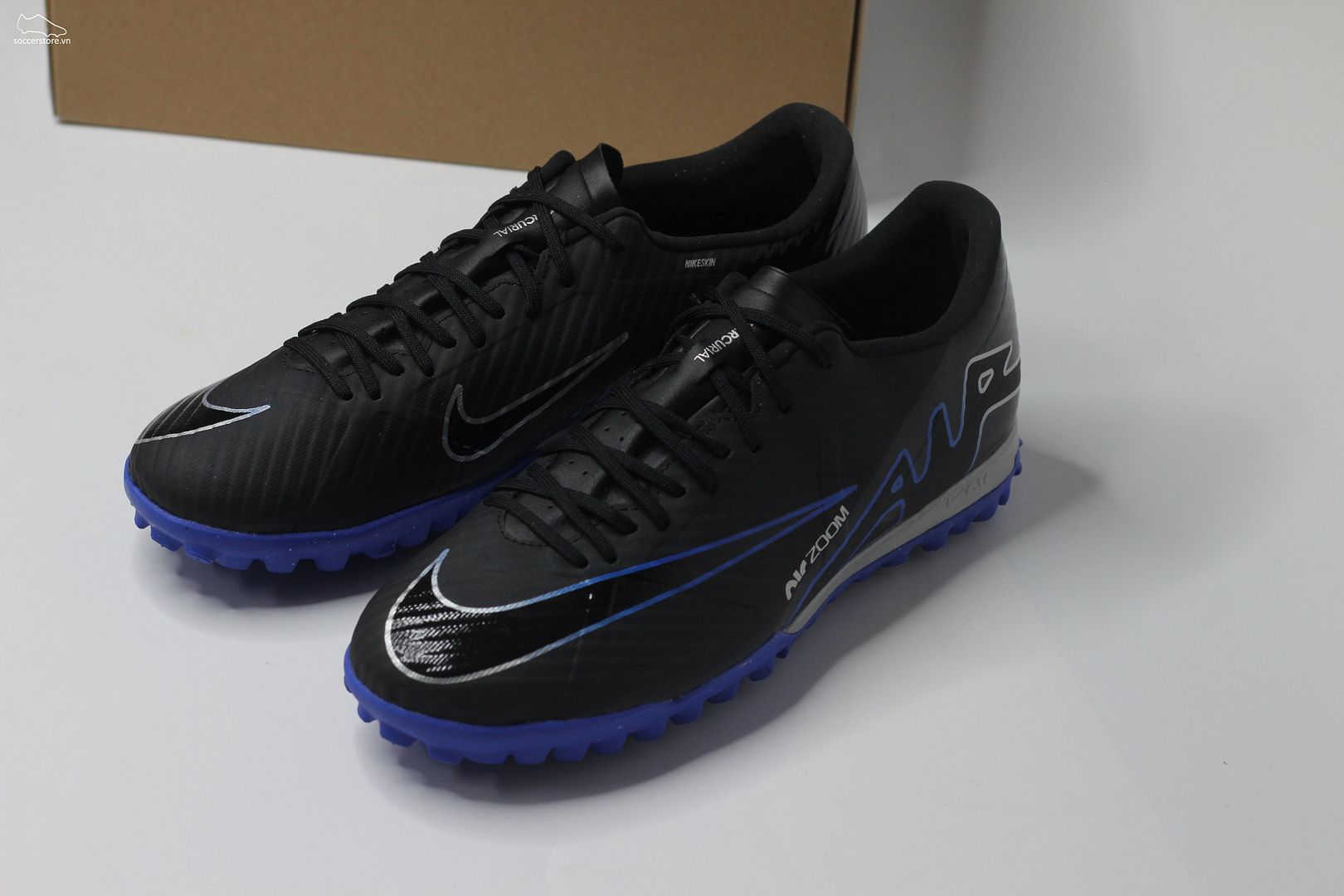 Nike Mercurial Vapor 15 Academy TF Air Zoom màu đen xanh DJ5635-040