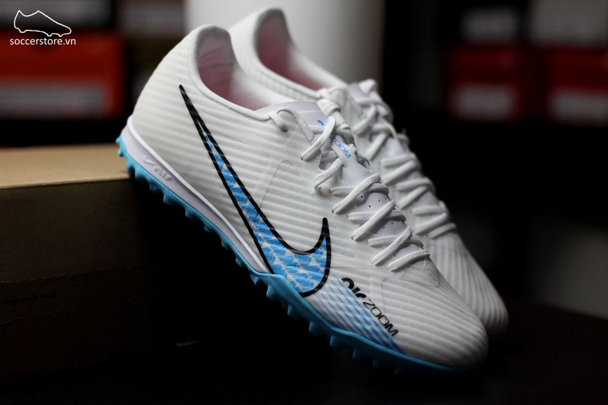 Nike Mercurial Vapor 15 Academy TF Air Zoom Blast Pack màu trắng xanh – DJ5635-146