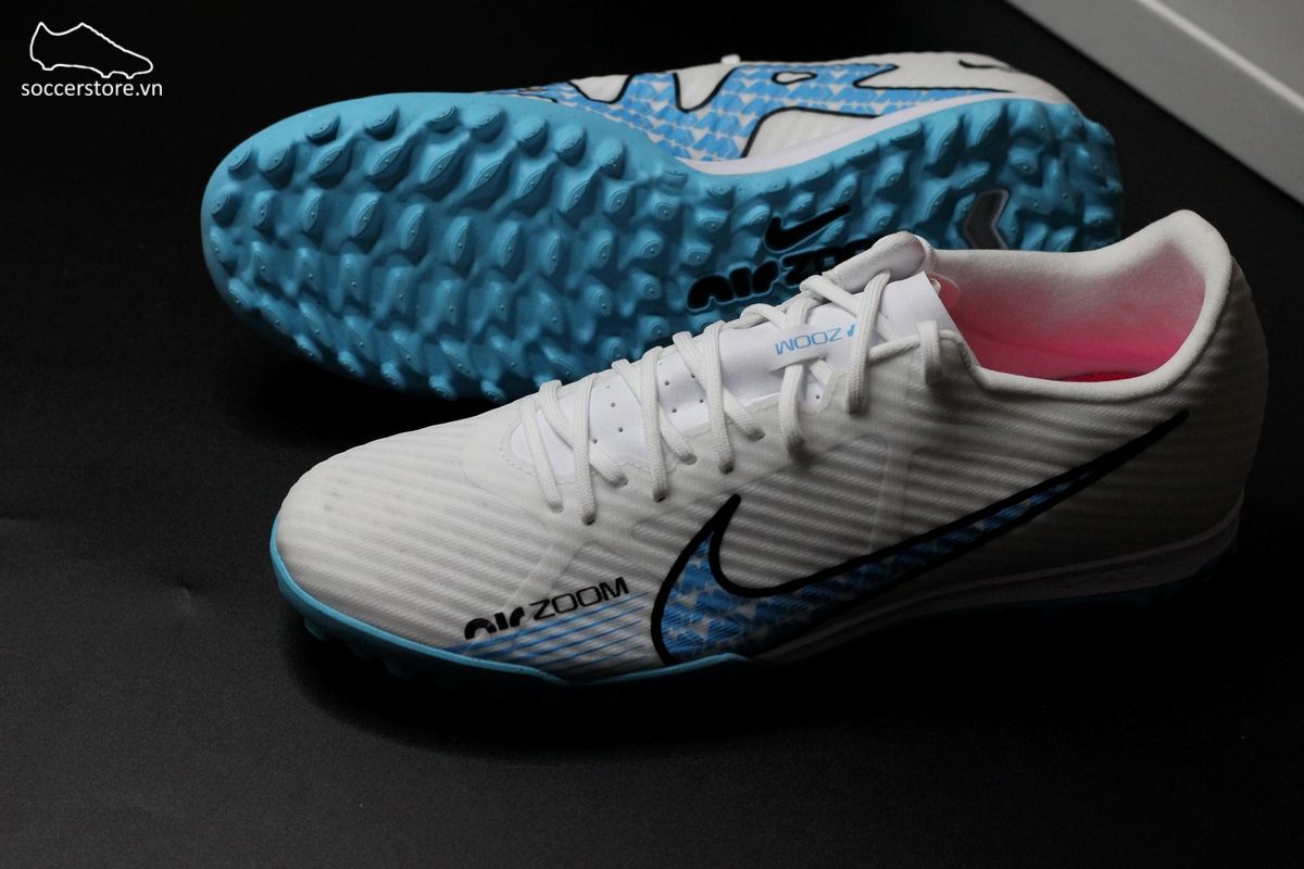 Nike Mercurial Vapor 15 Academy TF Air Zoom Blast Pack màu trắng xanh – DJ5635-146