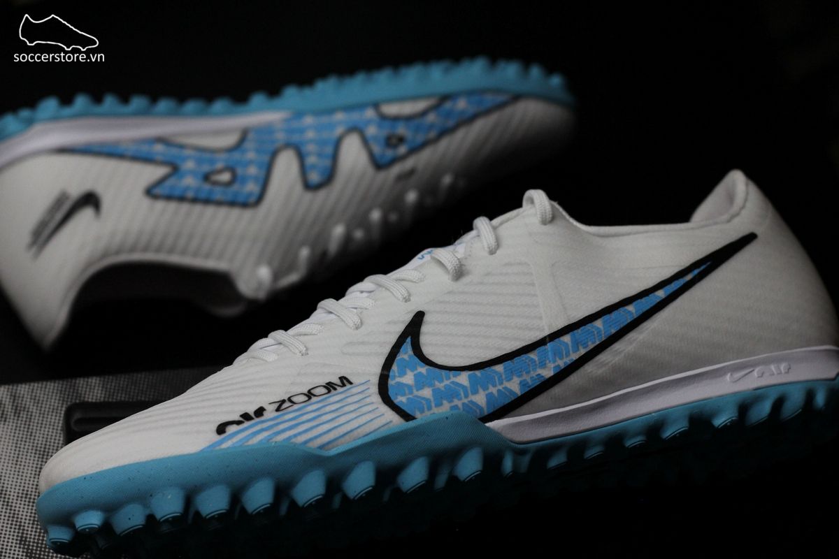 Nike Mercurial Vapor 15 Academy TF Air Zoom Blast Pack màu trắng xanh – DJ5635-146