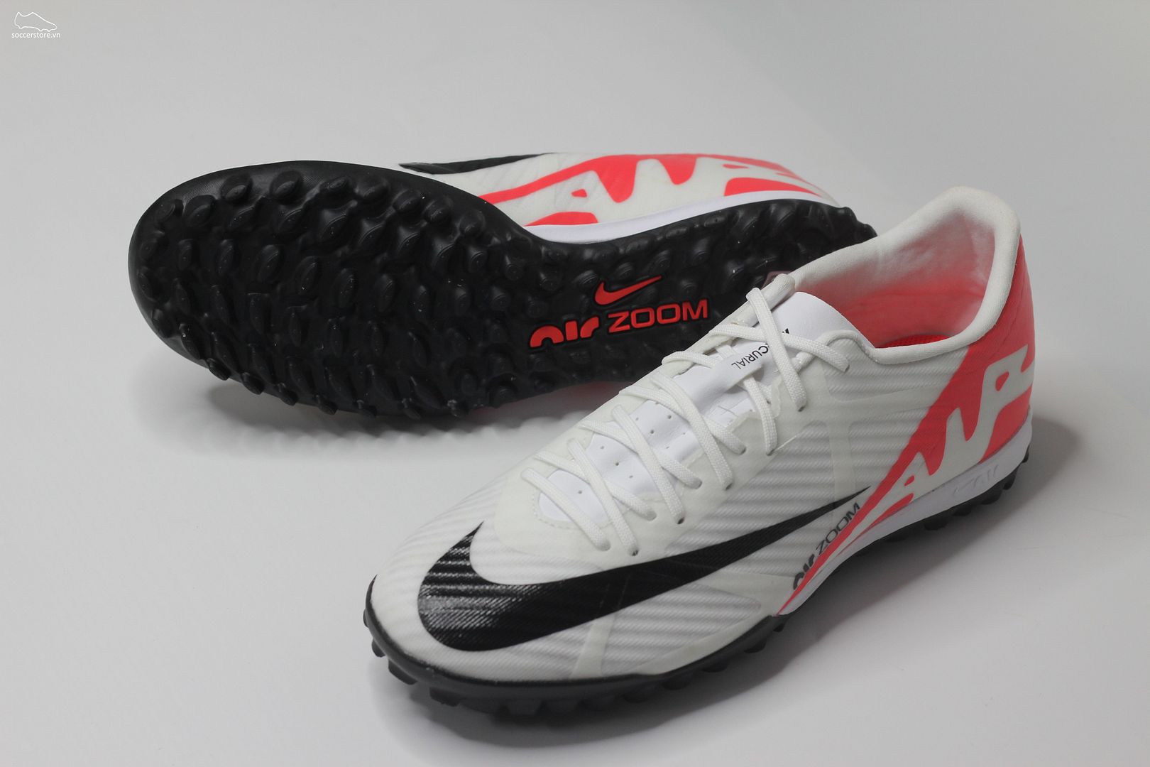 Nike Mercurial Vapor 15 Academy TF Air Zoom Ready pack màu trắng đỏ DJ5635-600