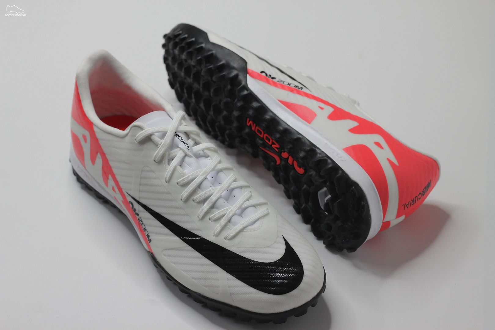 Nike Mercurial Vapor 15 Academy TF Air Zoom Ready pack màu trắng đỏ DJ5635-600