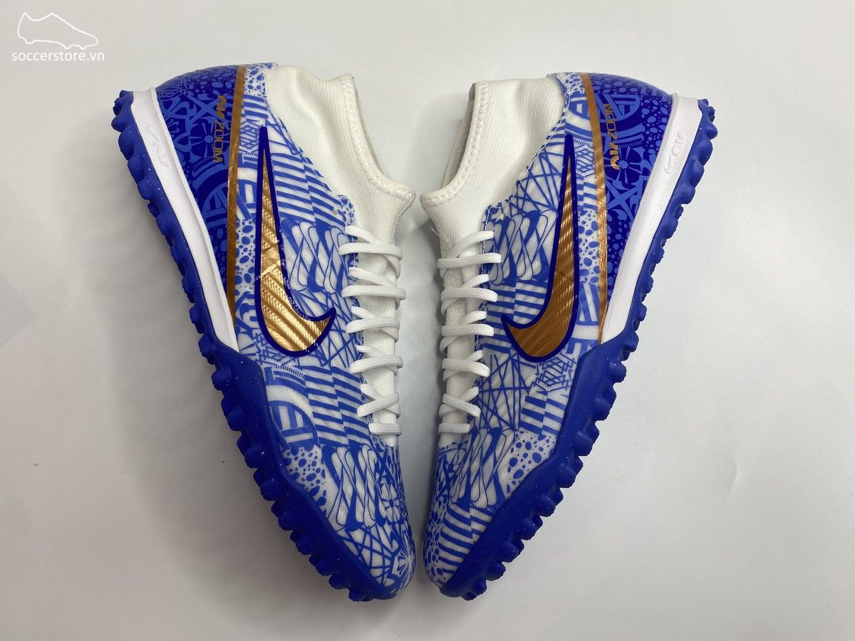 Nike Mercurial Superfly 9 Academy TF CR7 Air Zoom màu xanh dương trắng DQ5320-182 