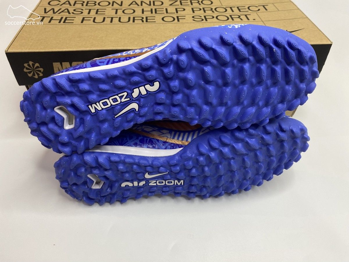 Nike Mercurial Superfly 9 Academy TF CR7 Air Zoom màu xanh dương trắng DQ5320-182 
