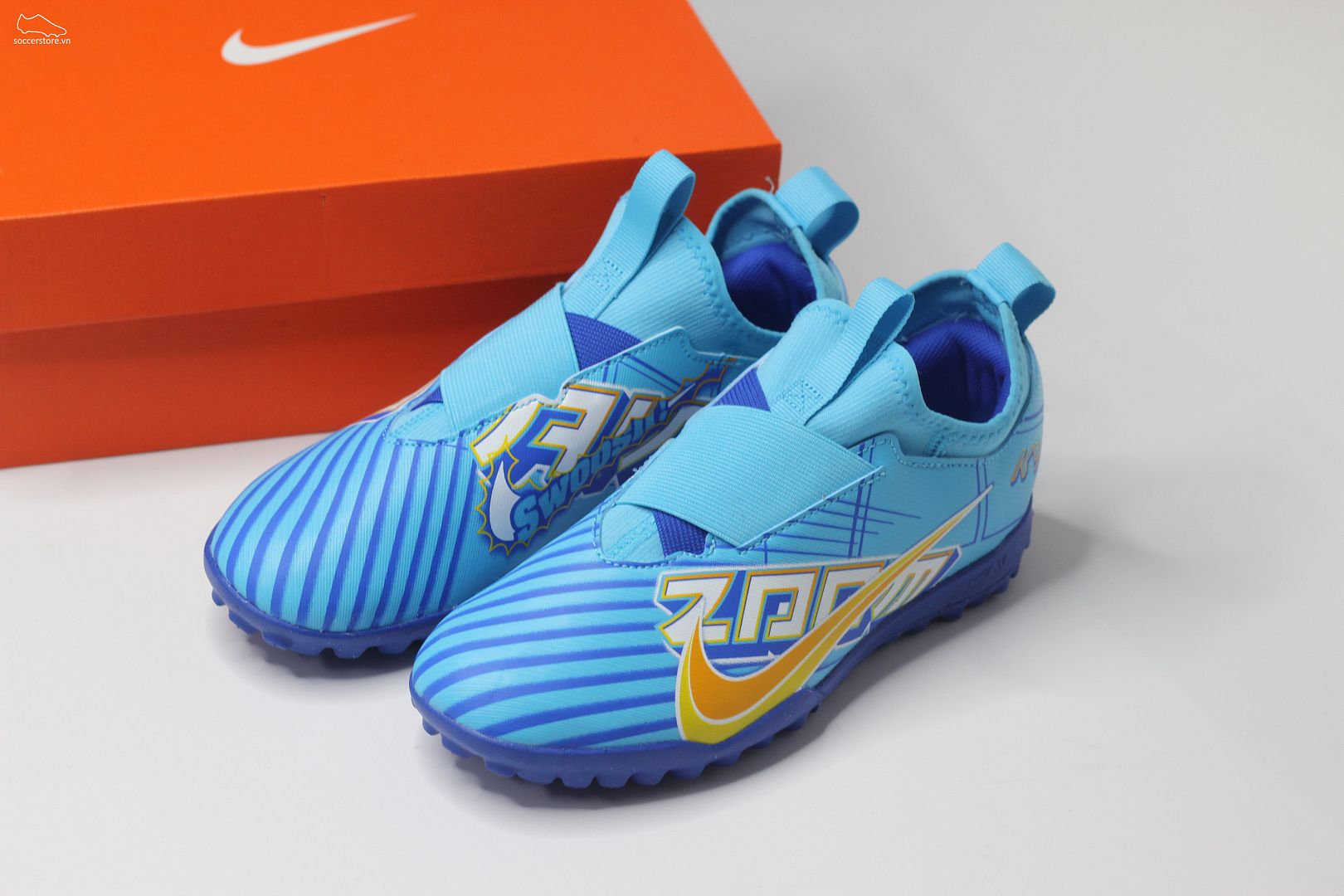 Nike Mercurial Vapor 15 Academy TF KM Jr màu xanh dương Kylian Mbappe DV0737-400