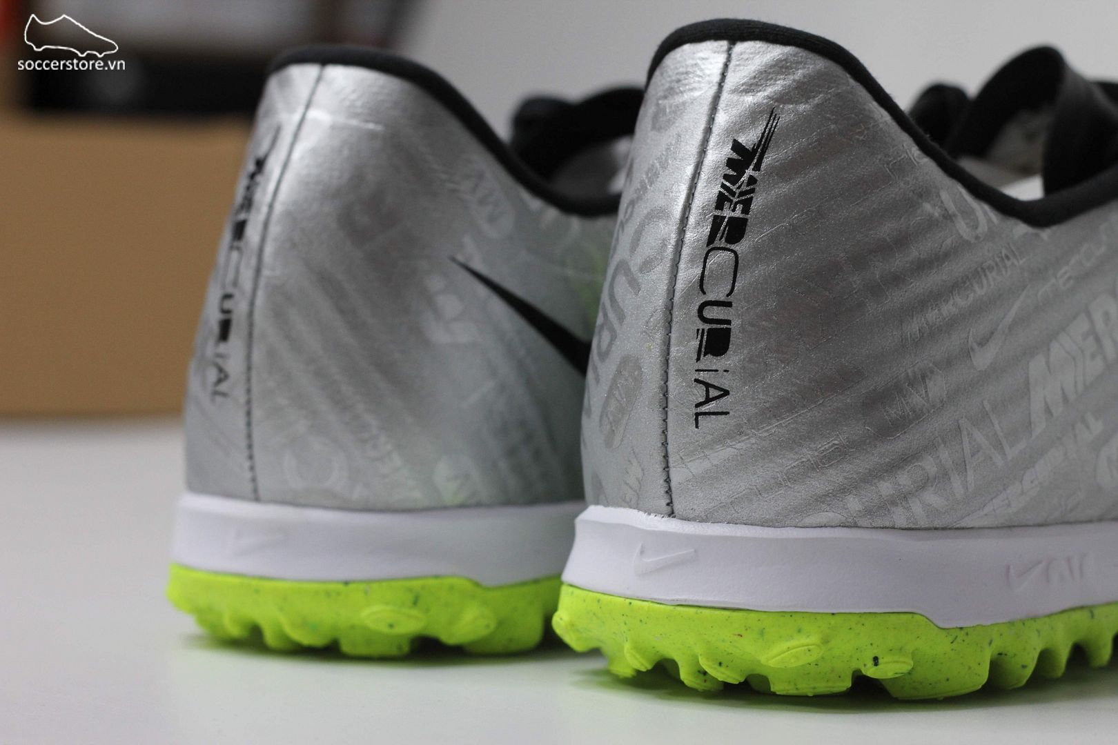 Nike Mercurial Vapor 15 Academy TF 25 XXV Zoom màu bạc FB8396-0605