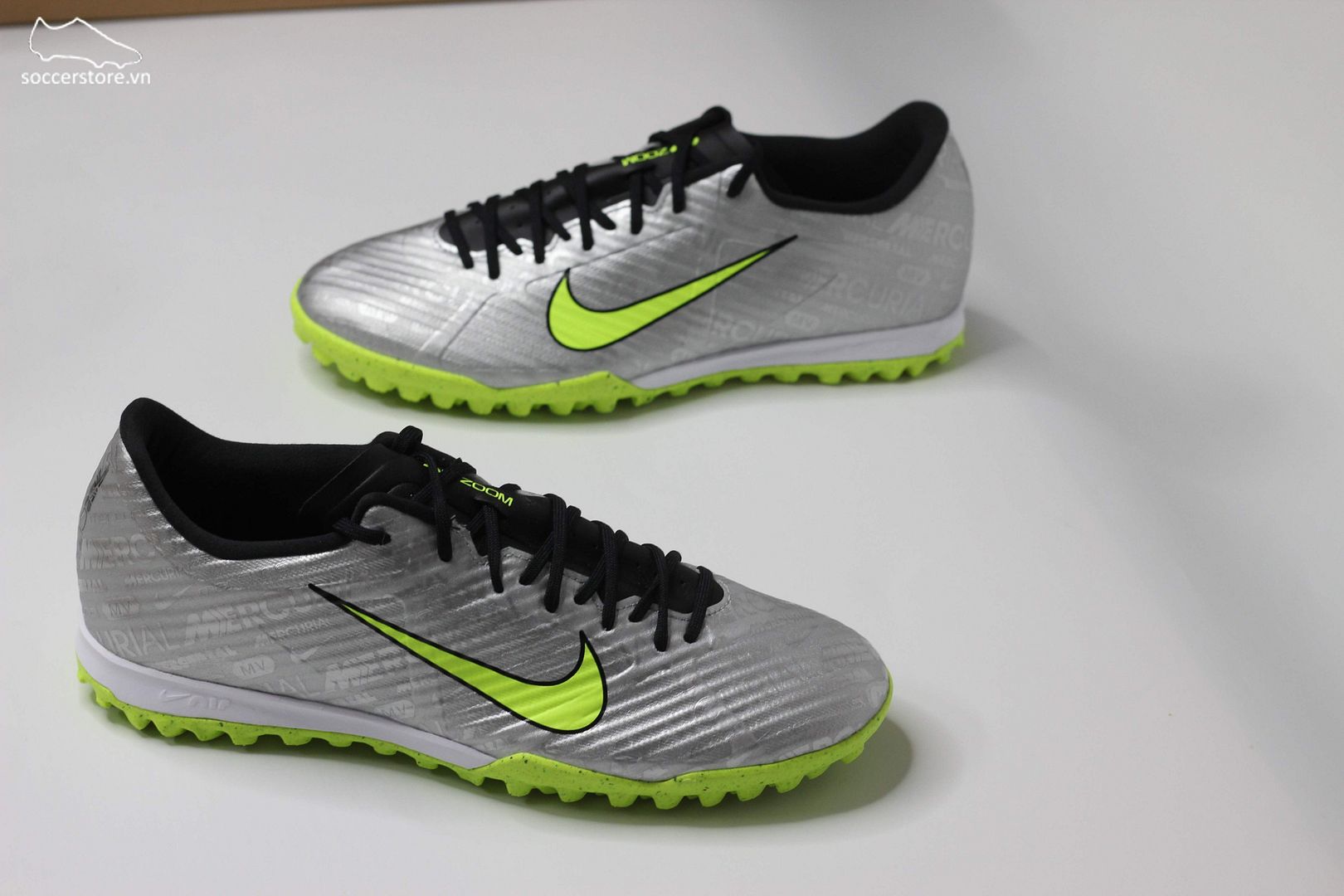 Nike Mercurial Vapor 15 Academy TF 25 XXV Zoom màu bạc FB8396-0605