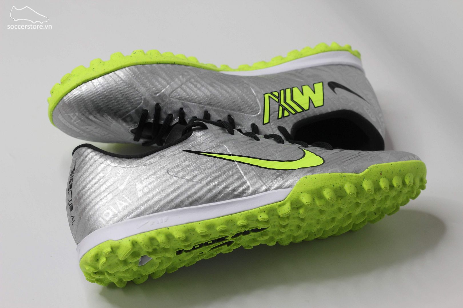 Nike Mercurial Vapor 15 Academy TF 25 XXV Zoom màu bạc FB8396-0605