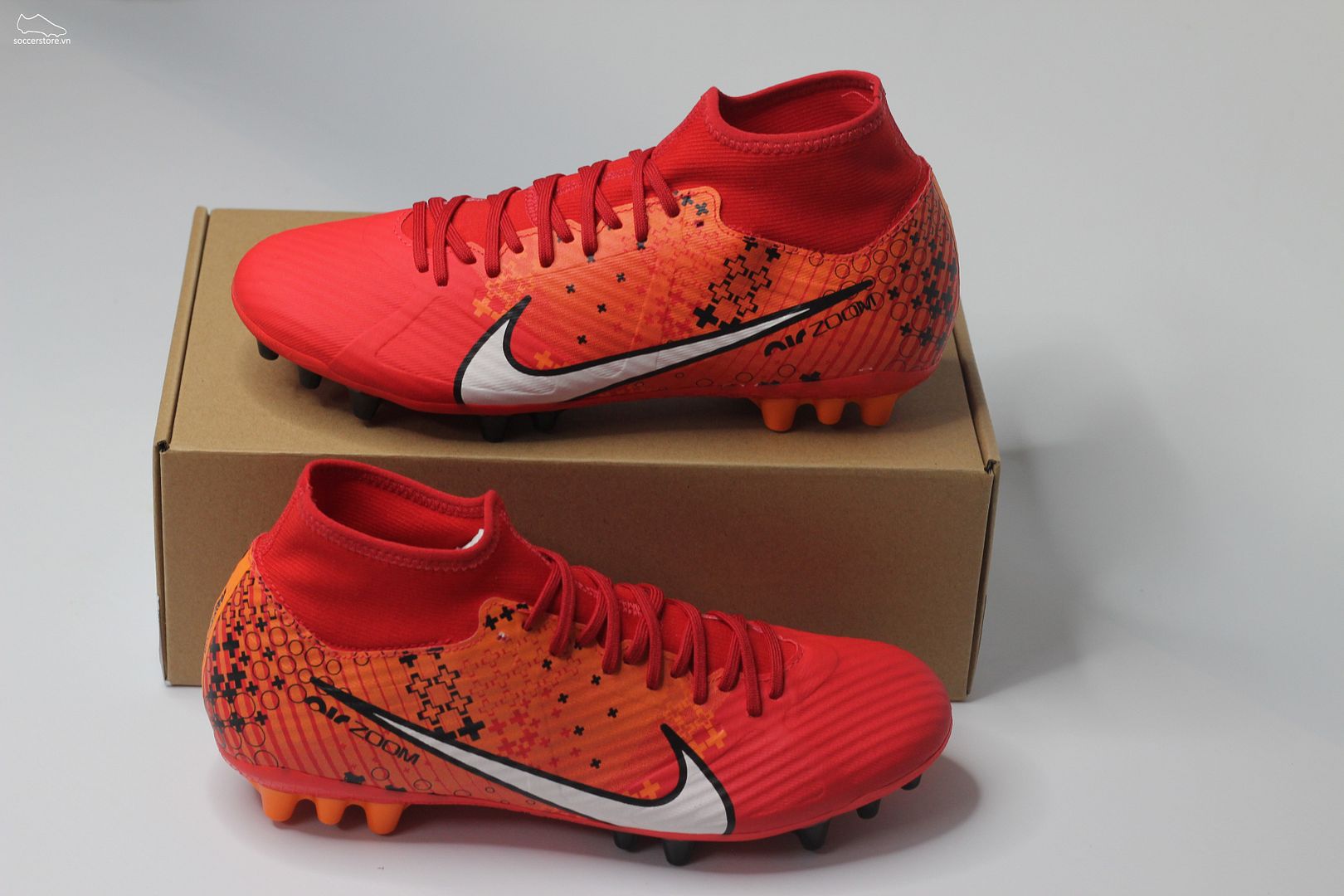 Nike Mercurial Superfly 9 Academy AG Air Zoom MDS 007 Dream Speed màu đỏ cam FD1158-600