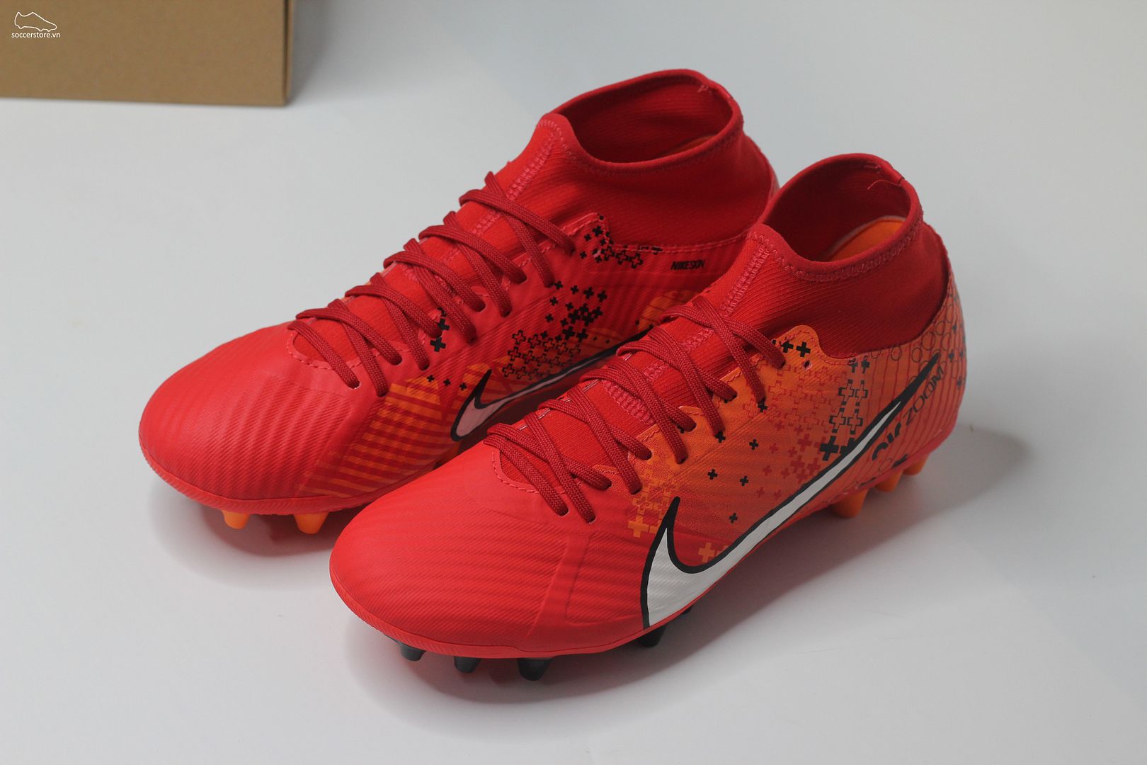 Nike Mercurial Superfly 9 Academy AG Air Zoom MDS 007 Dream Speed màu đỏ cam FD1158-600