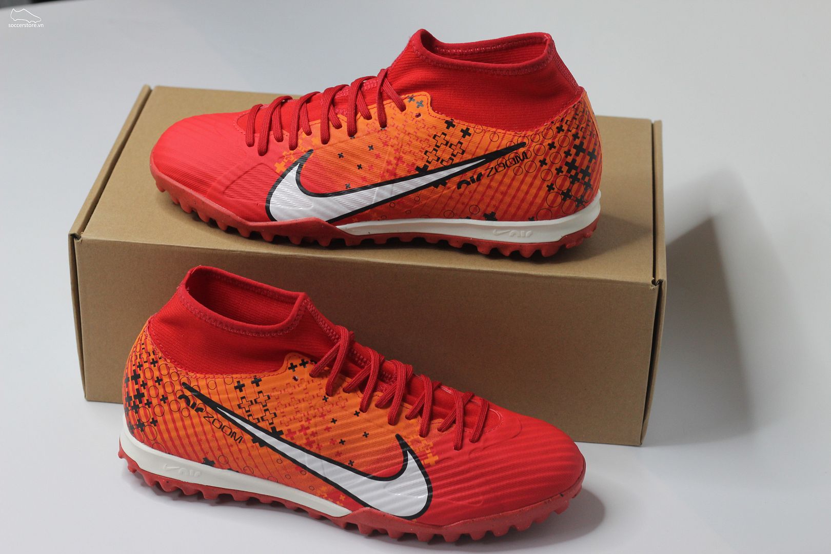 Nike Mercurial Superfly 9 Academy TF Air Zoom MDS 007 Dream Speed màu đỏ cam FD1166-600