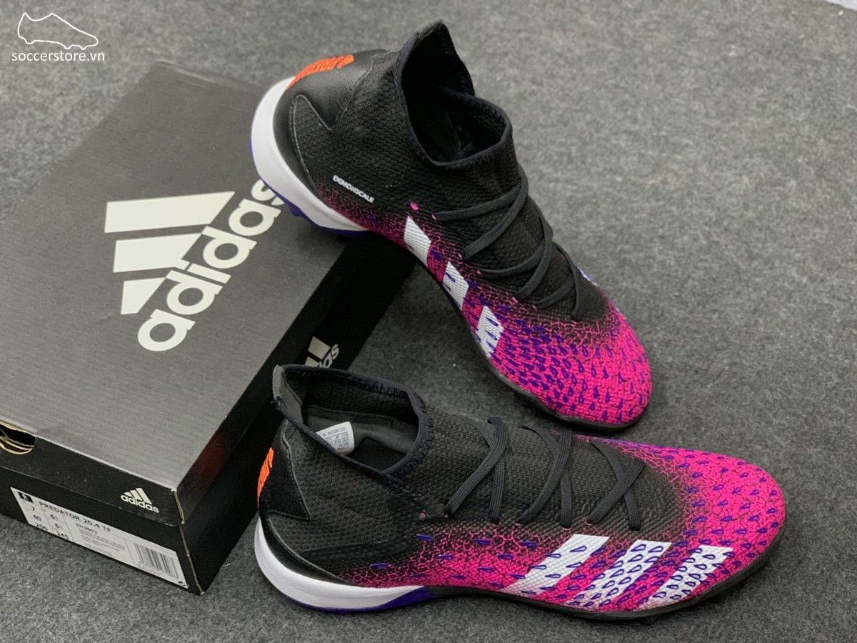 Adidas Predator Freak .3 TF - Core Black / Cloud White / Shock Pink - FW7517