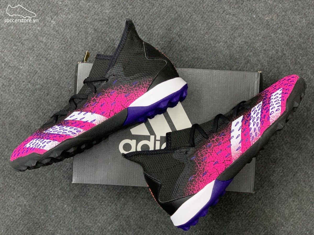 Adidas Predator Freak .3 TF - Core Black / Cloud White / Shock Pink - FW7517