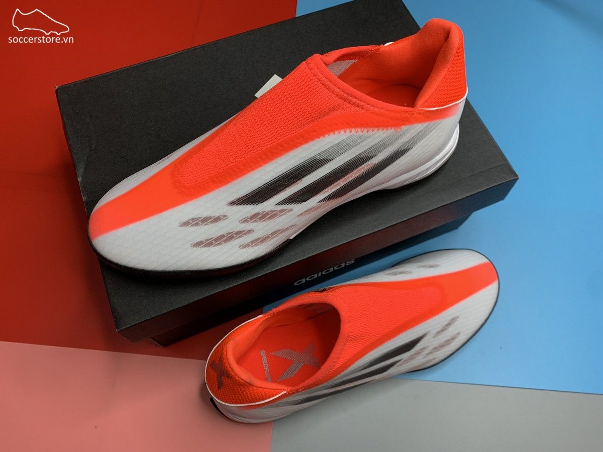 Adidas X Speedflow .3 TF ll - White / Iron Metallic / Solar Red - FY3267