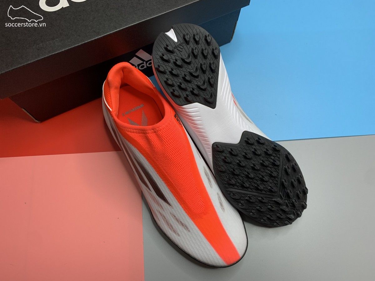 Adidas X Speedflow .3 TF ll - White / Iron Metallic / Solar Red - FY3267