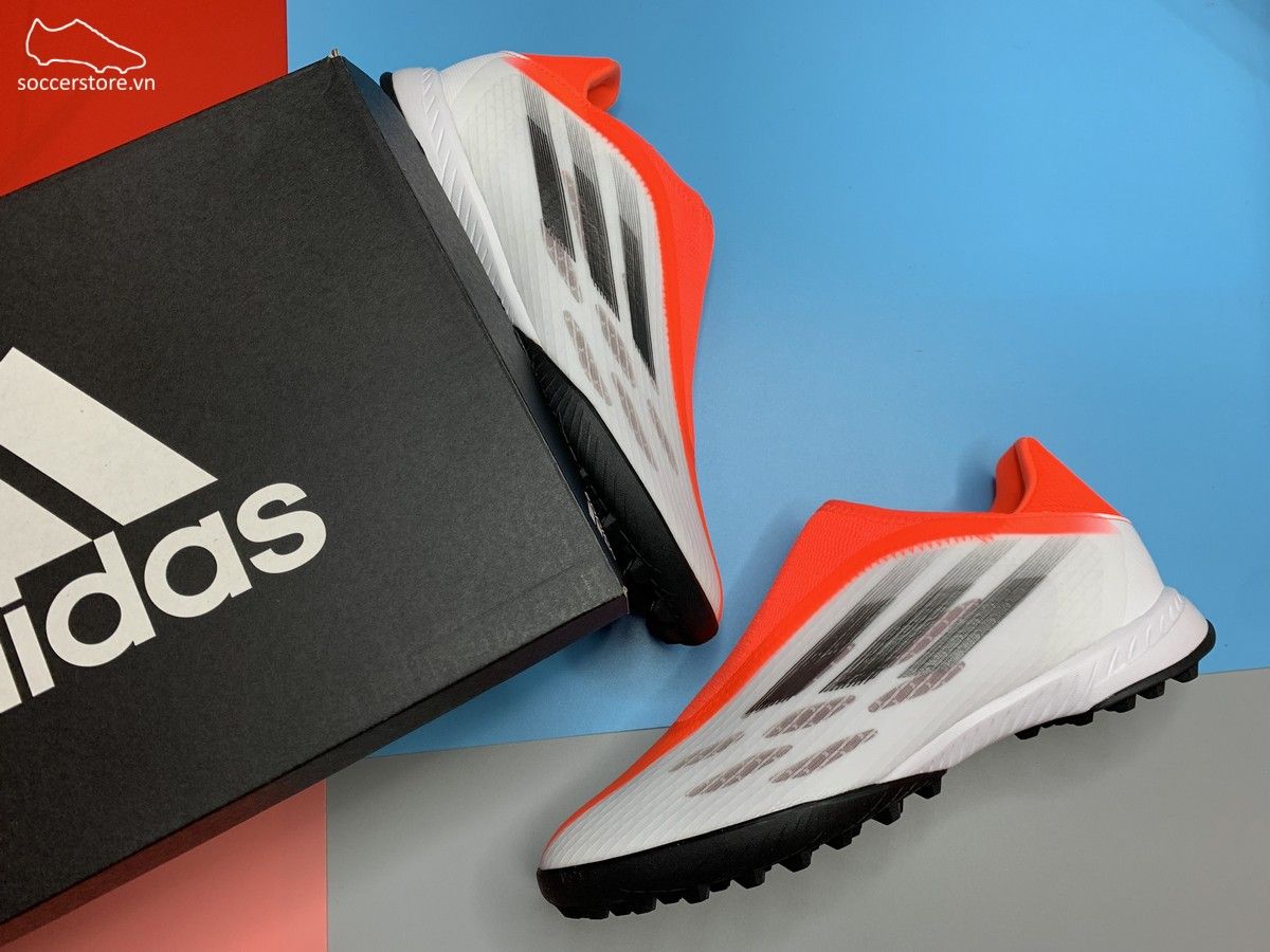 Adidas X Speedflow .3 TF ll - White / Iron Metallic / Solar Red - FY3267