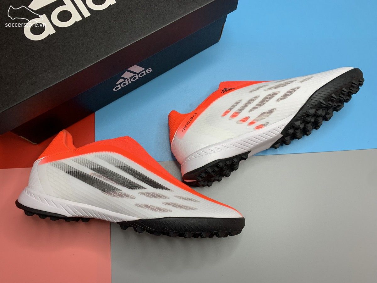Adidas X Speedflow .3 TF ll - White / Iron Metallic / Solar Red - FY3267