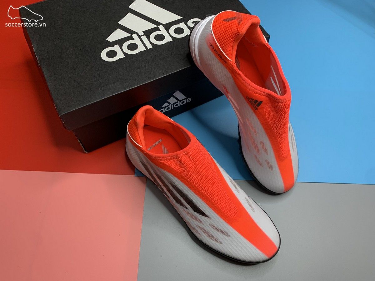 Adidas X Speedflow .3 TF ll - White / Iron Metallic / Solar Red - FY3267