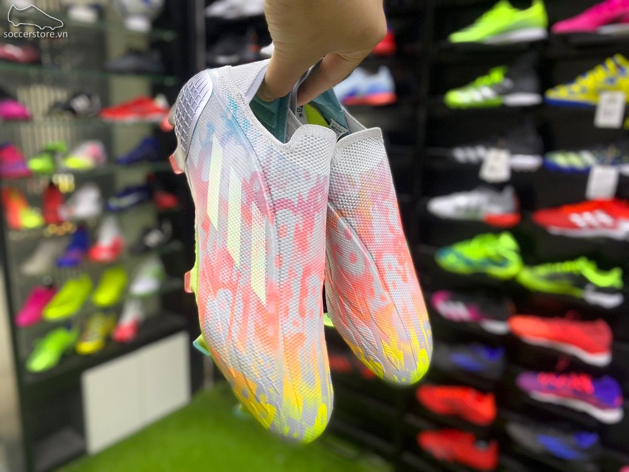 Adidas X SpeedFlow + FG Numbers Up pack - Clear Onix/ White/ Solar Yellow FY3341