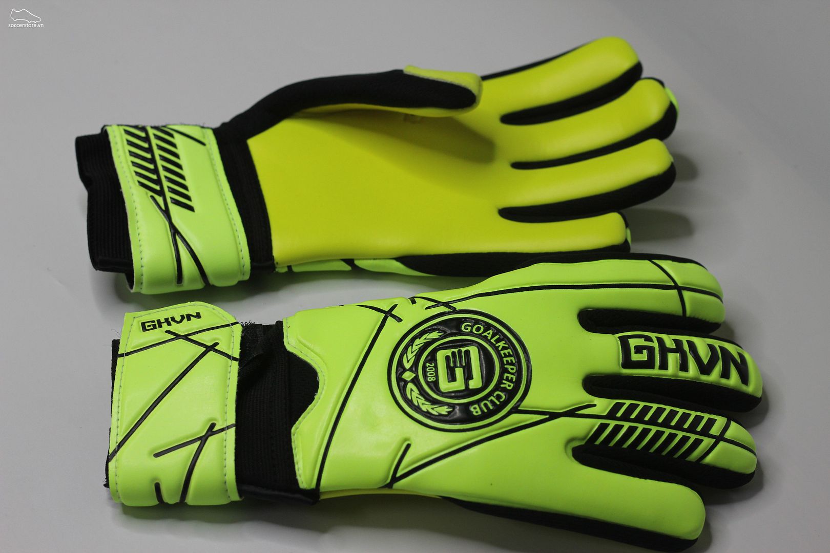 Găng tay thủ môn GKVN Bền - màu xanh neon 