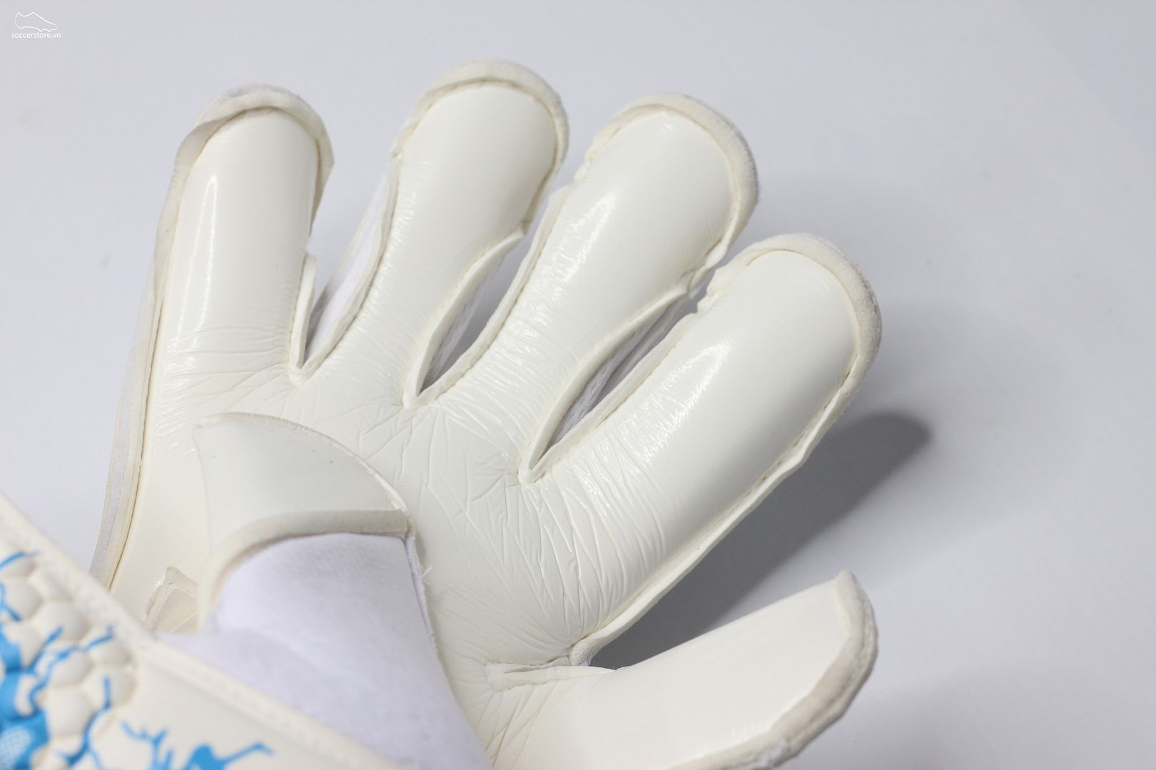 Găng tay thủ môn GKVN Phá Special Contact - màu trắng- xanh blue