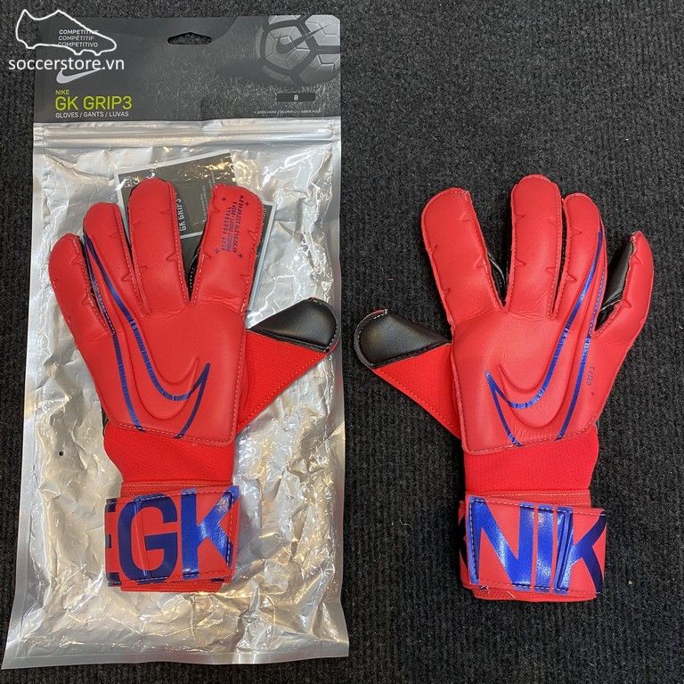 Găng tay thủ môn Nike Grip 3 - Laser Crimson/ Black GS3381-644