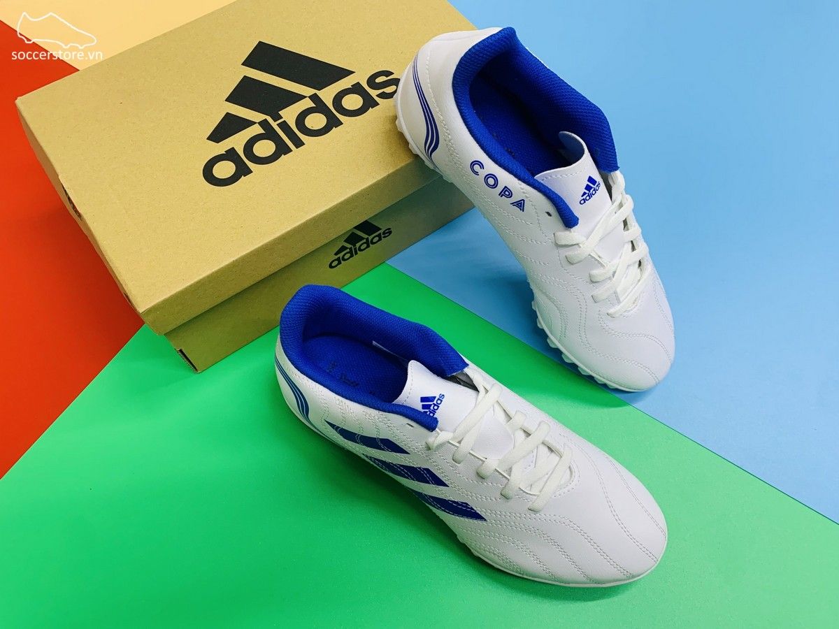 Adidas Copa Sense .4 TF - Diamond Edge White / Blue - GW7389