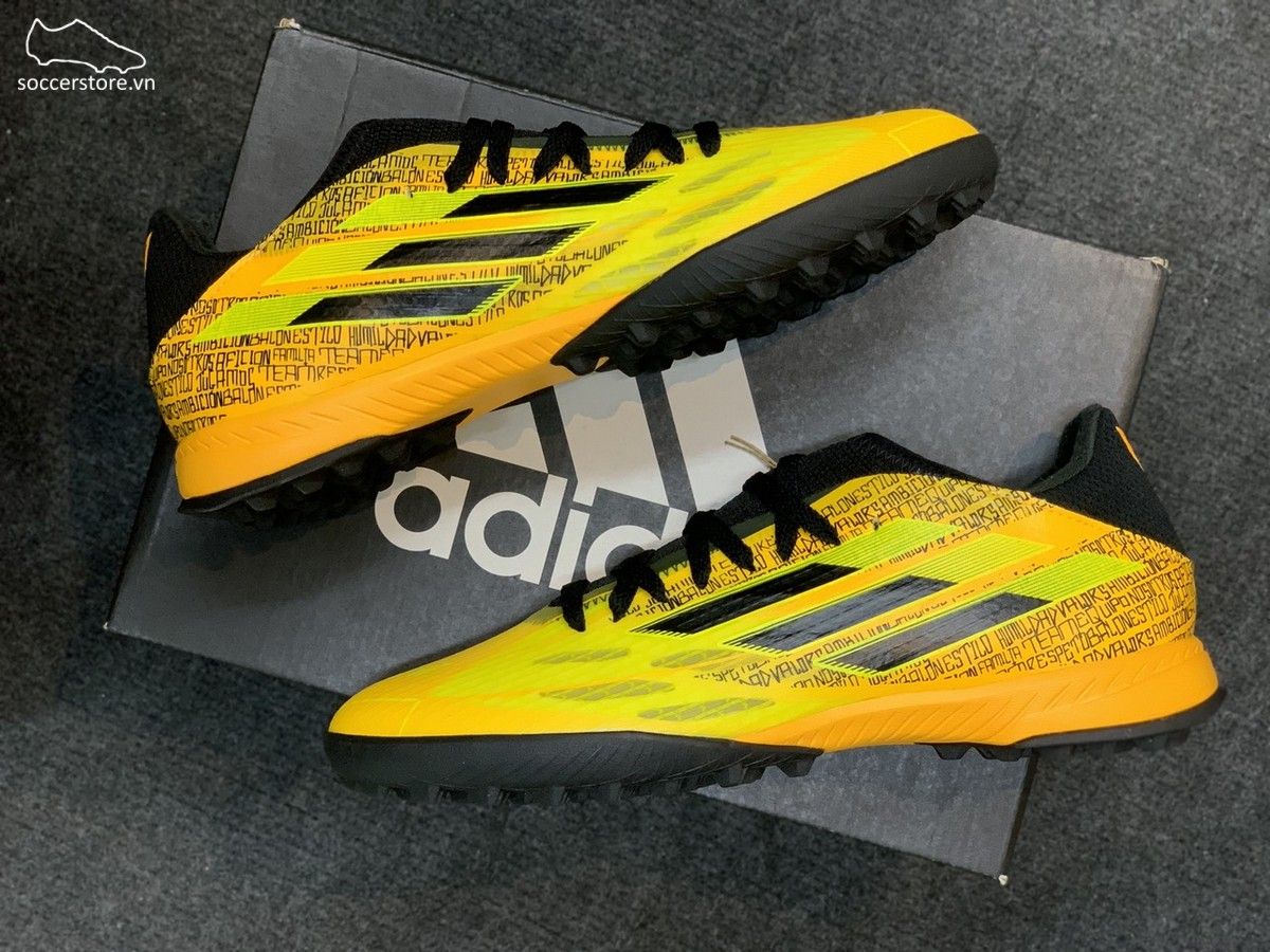 Adidas X Speedflow .3 TF Messi - Solar Gold / Core Black / Bright Yellow - GW7423