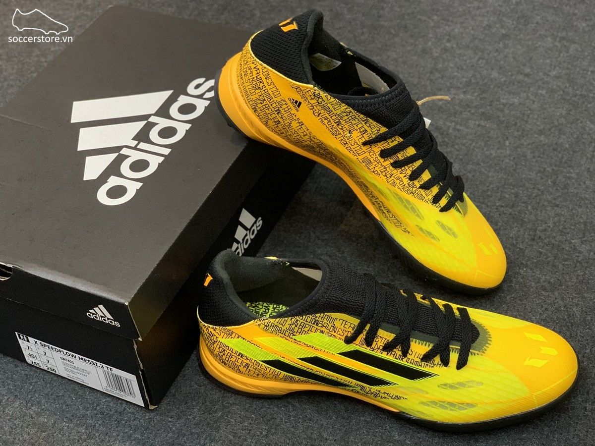Adidas X Speedflow .3 TF Messi - Solar Gold / Core Black / Bright Yellow - GW7423