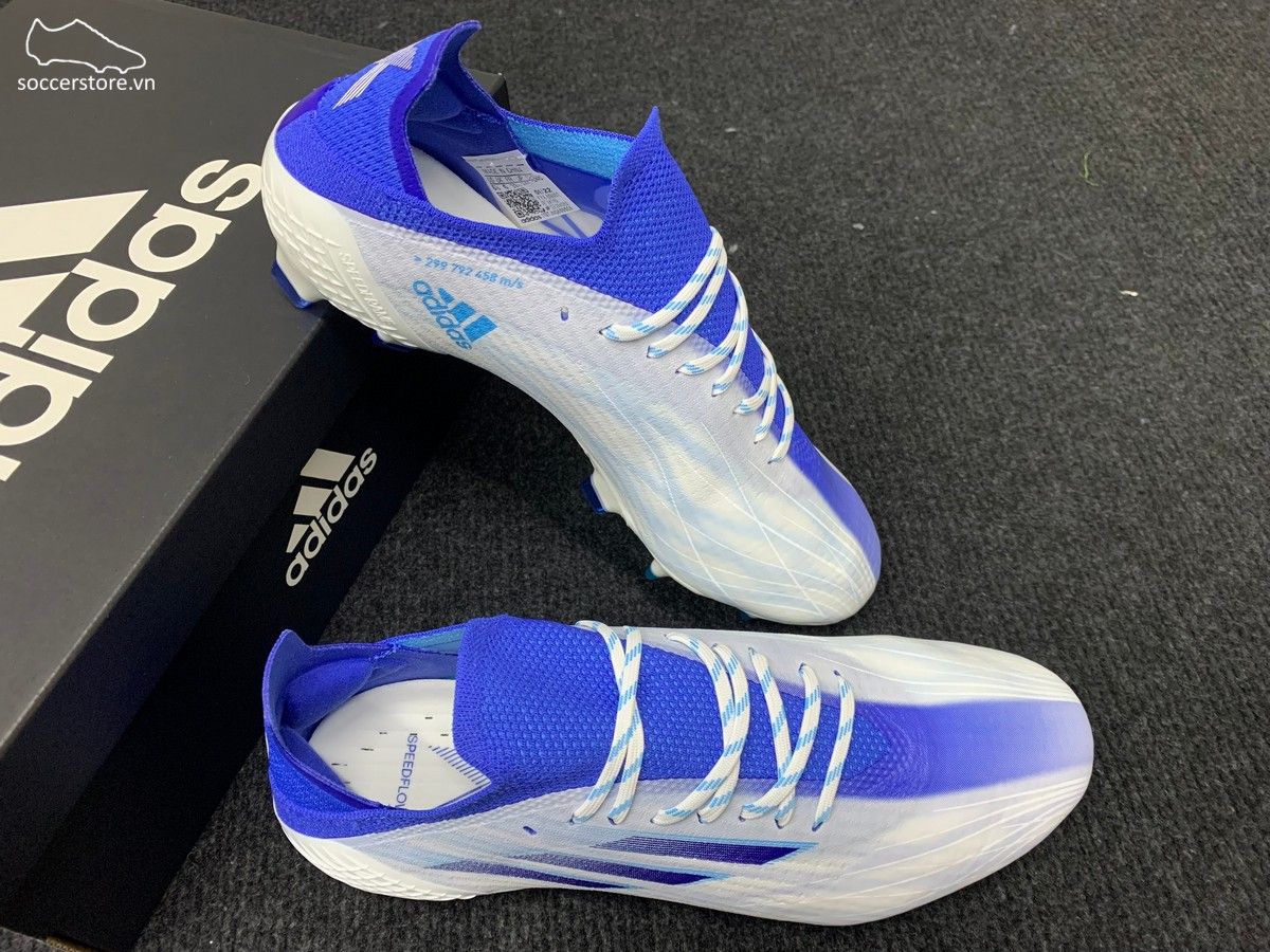 Adidas X Speedflow .1 FG Diamond Edge màu trắng pha xanh GW7456