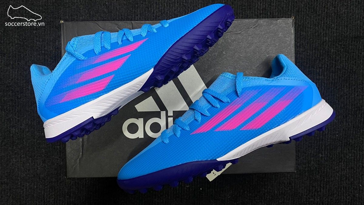 Giày bóng đá trẻ em Adidas X Speedflow .3 TF Junior GW7513 xanh dương