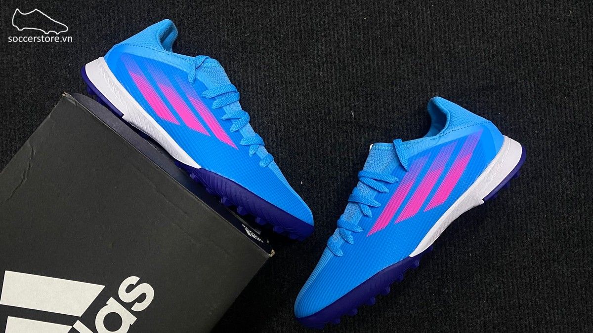 Giày bóng đá trẻ em Adidas X Speedflow .3 TF Junior GW7513 xanh dương