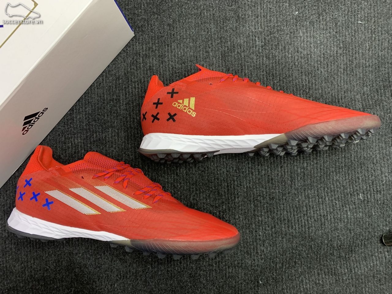 Adidas X Speedflow .1 TF- White/ Red GX0561