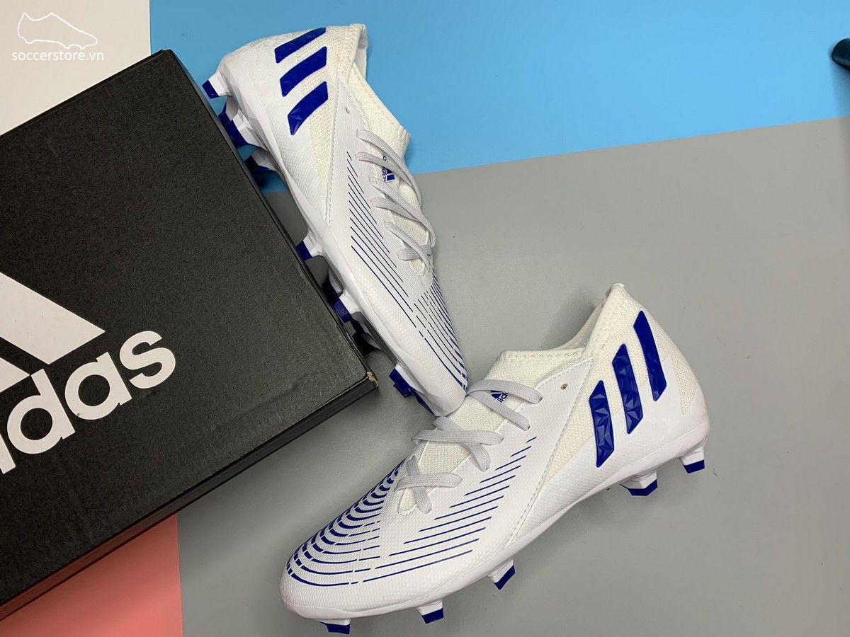 Giày Adidas Predator Edge .3 FG Kids - màu trắng xanh GX5211