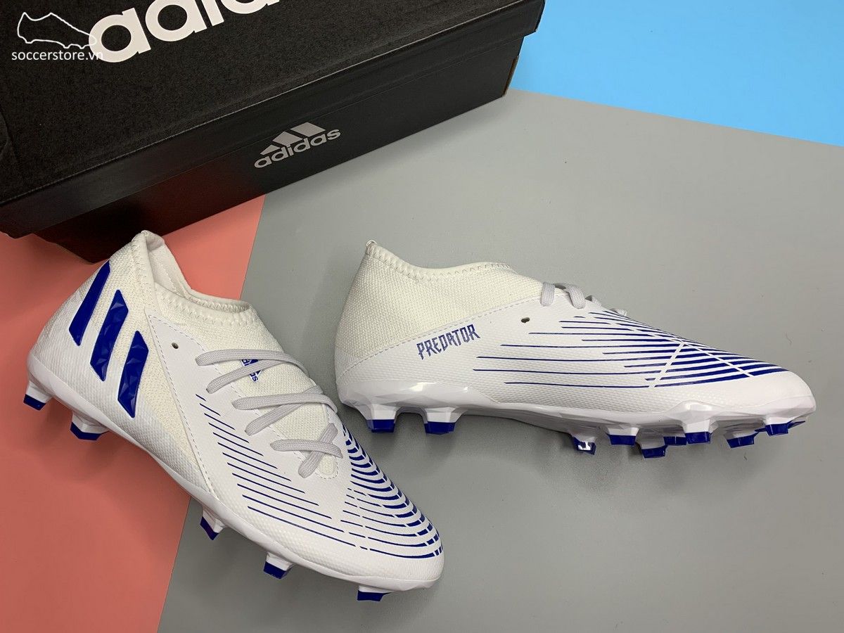 Giày Adidas Predator Edge .3 FG Kids - màu trắng xanh GX5211
