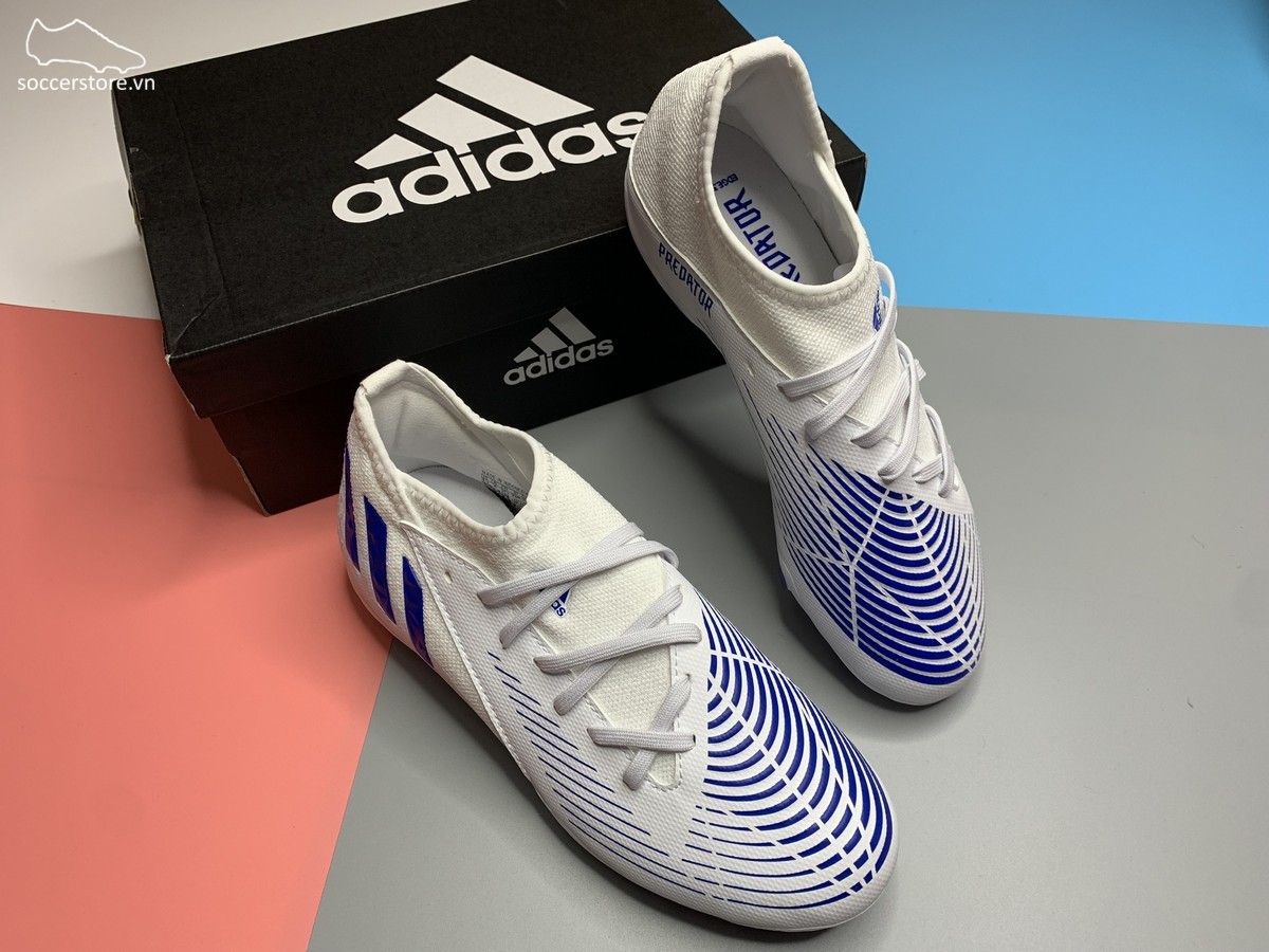 Giày Adidas Predator Edge .3 FG Kids - màu trắng xanh GX5211