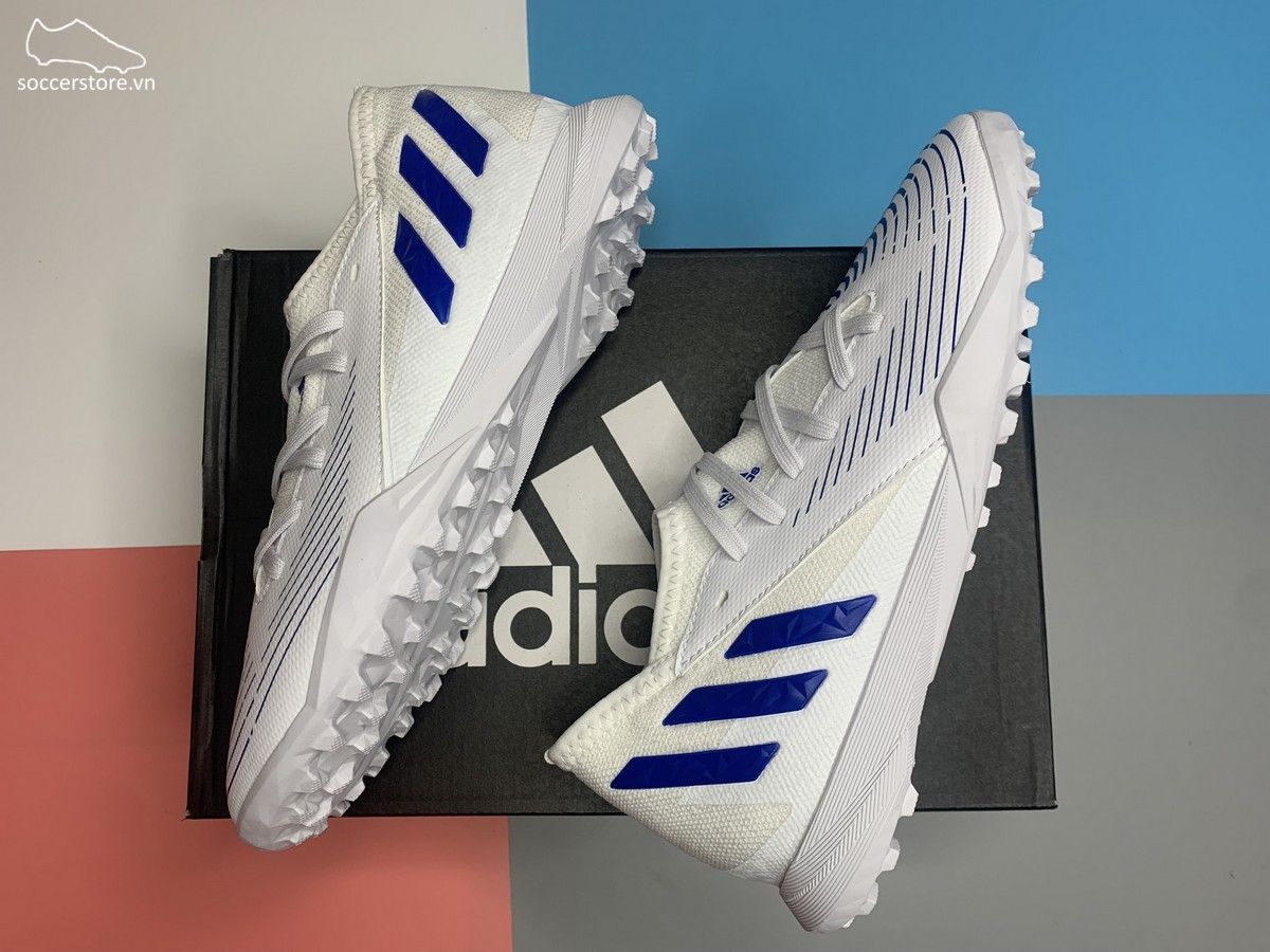 Giày Adidas Predator Edge .3 TF Kids - màu trắng xanh GZ2896