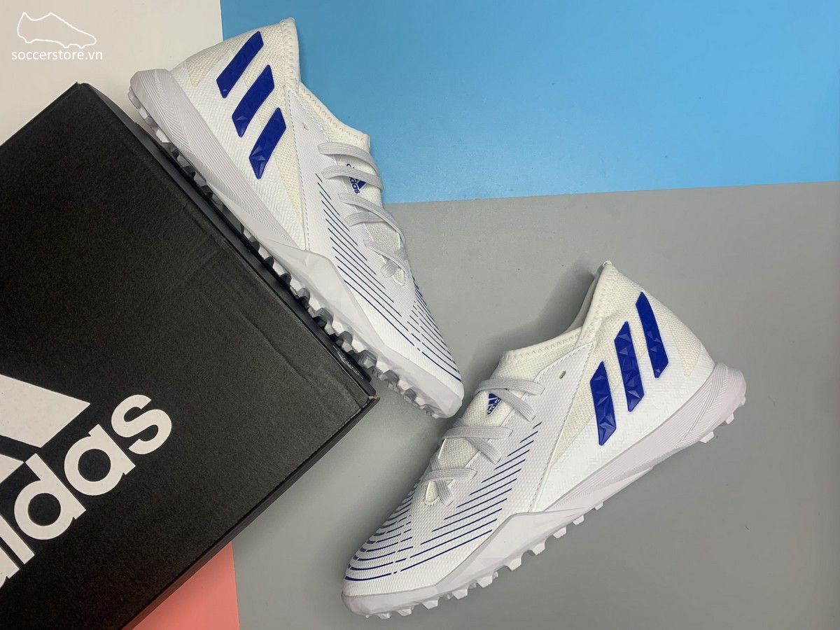 Giày Adidas Predator Edge .3 TF Kids - màu trắng xanh GZ2896