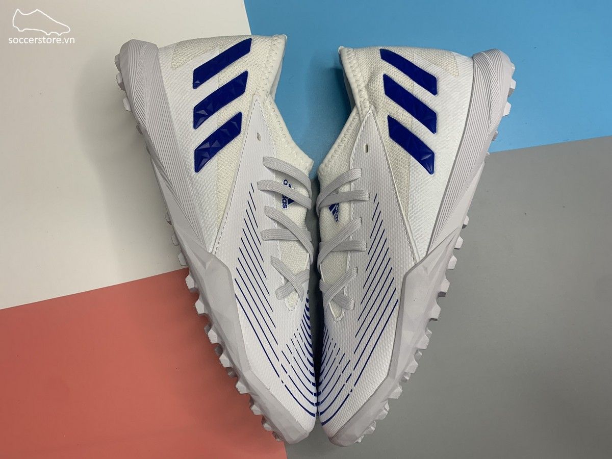 Giày Adidas Predator Edge .3 TF Kids - màu trắng xanh GZ2896