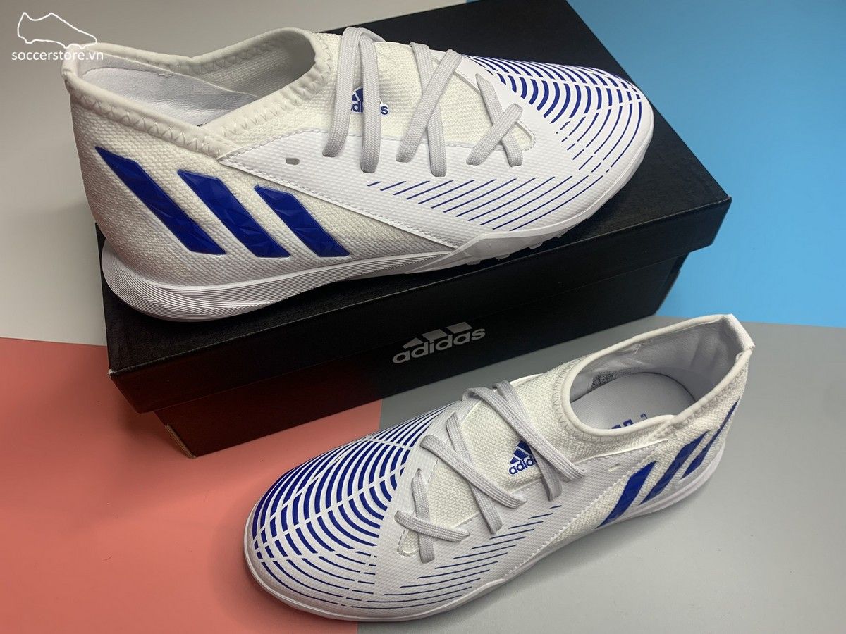 Giày Adidas Predator Edge .3 TF Kids - màu trắng xanh GZ2896
