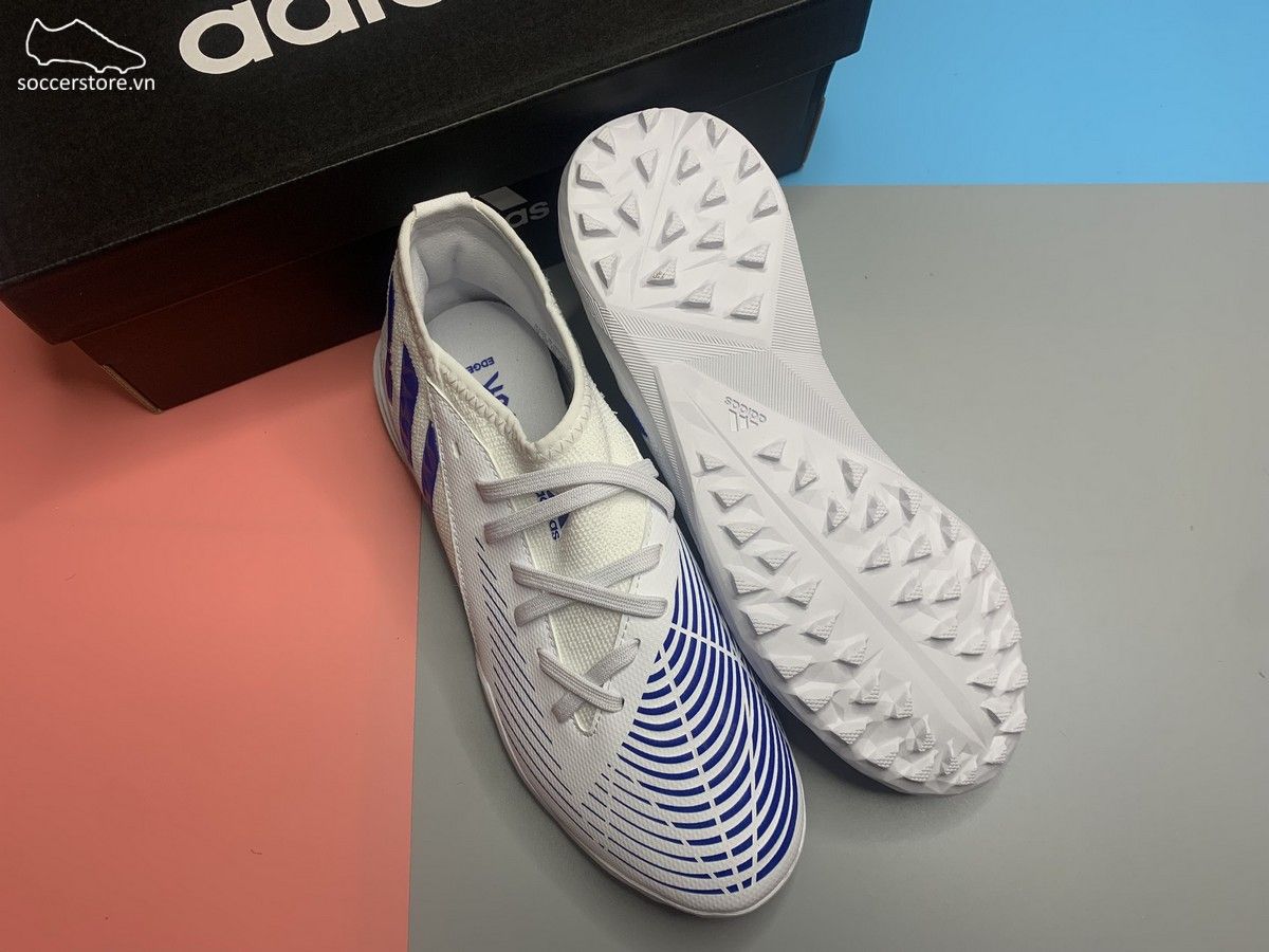 Giày Adidas Predator Edge .3 TF Kids - màu trắng xanh GZ2896