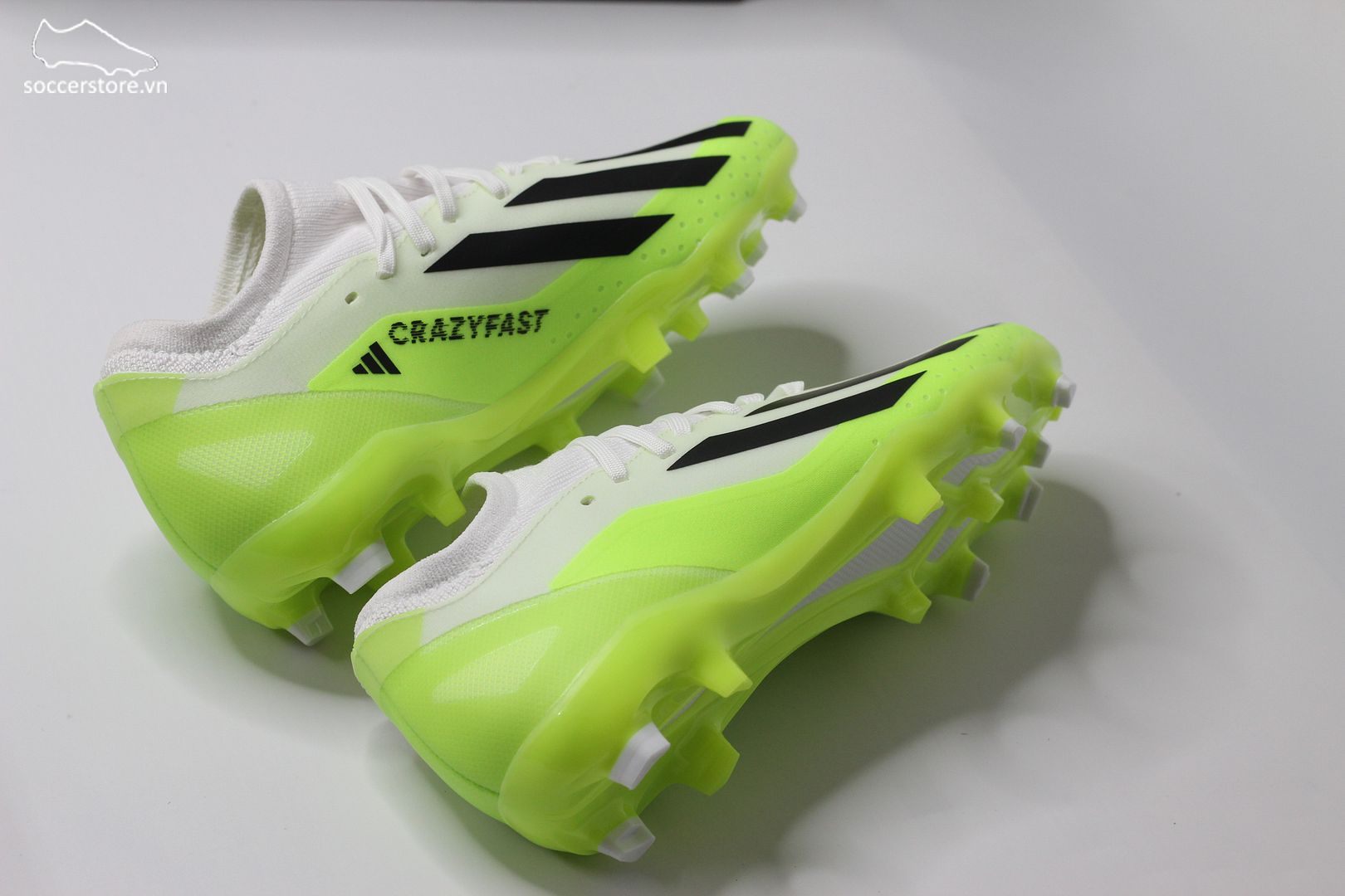 Adidas X Crazyfast .3 FG Crazyrush pack màu trắng pha xanh chuối HQ4534