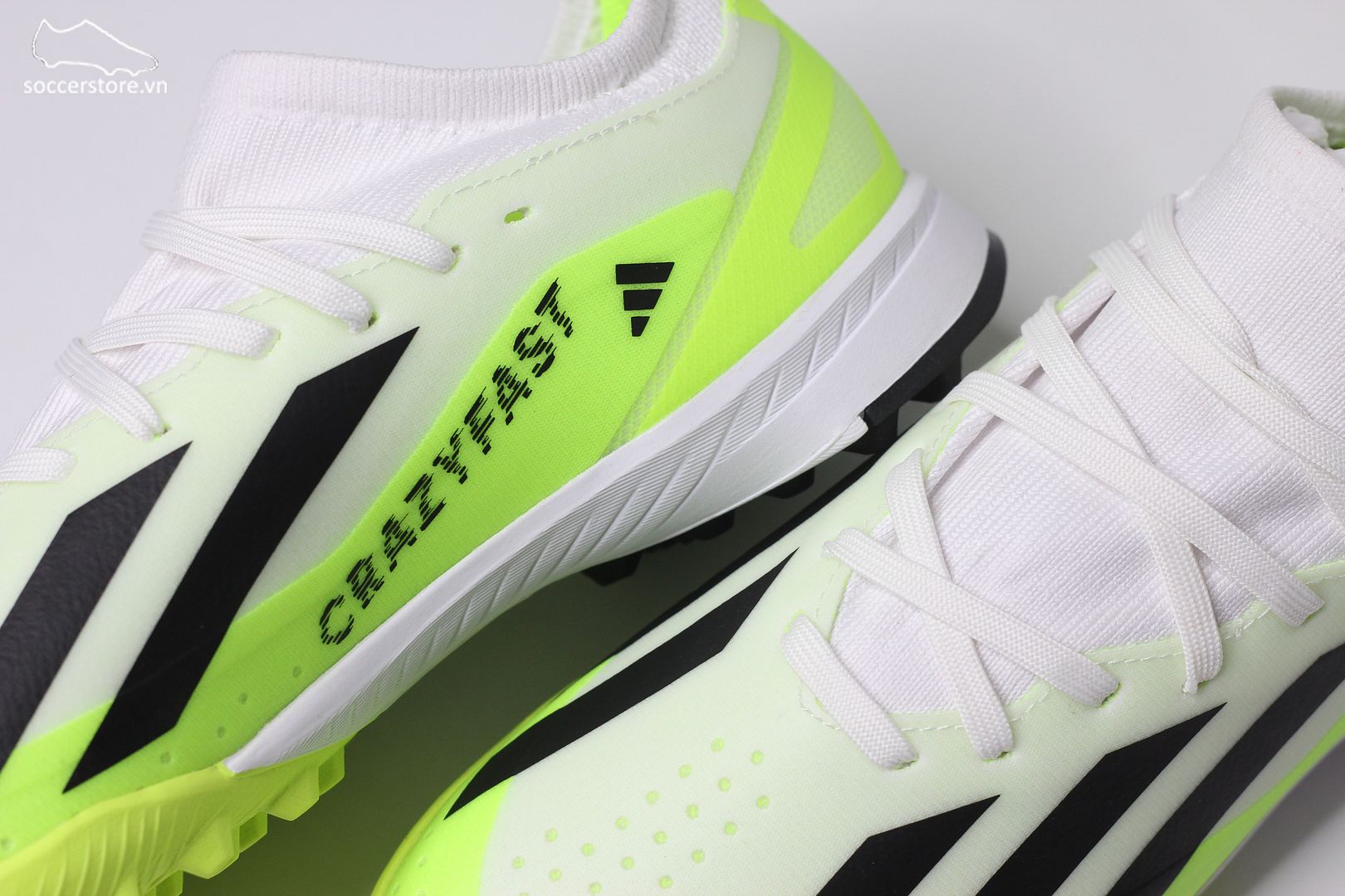 Adidas X Crazyfast .3 TF Kids Jr Crazyrush pack màu trắng pha xanh chuối IE1568
