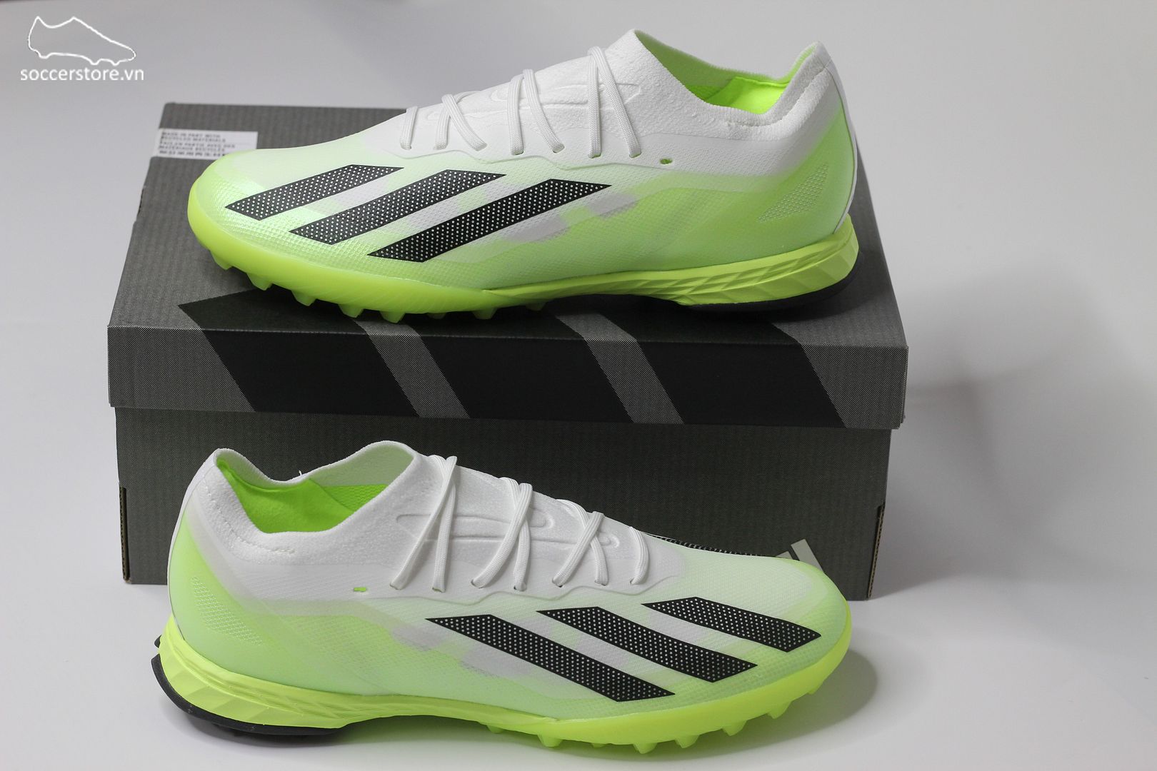 Adidas X Crazyfast .1 TF Crazyrush pack màu trắng pha xanh chuối IE6632
