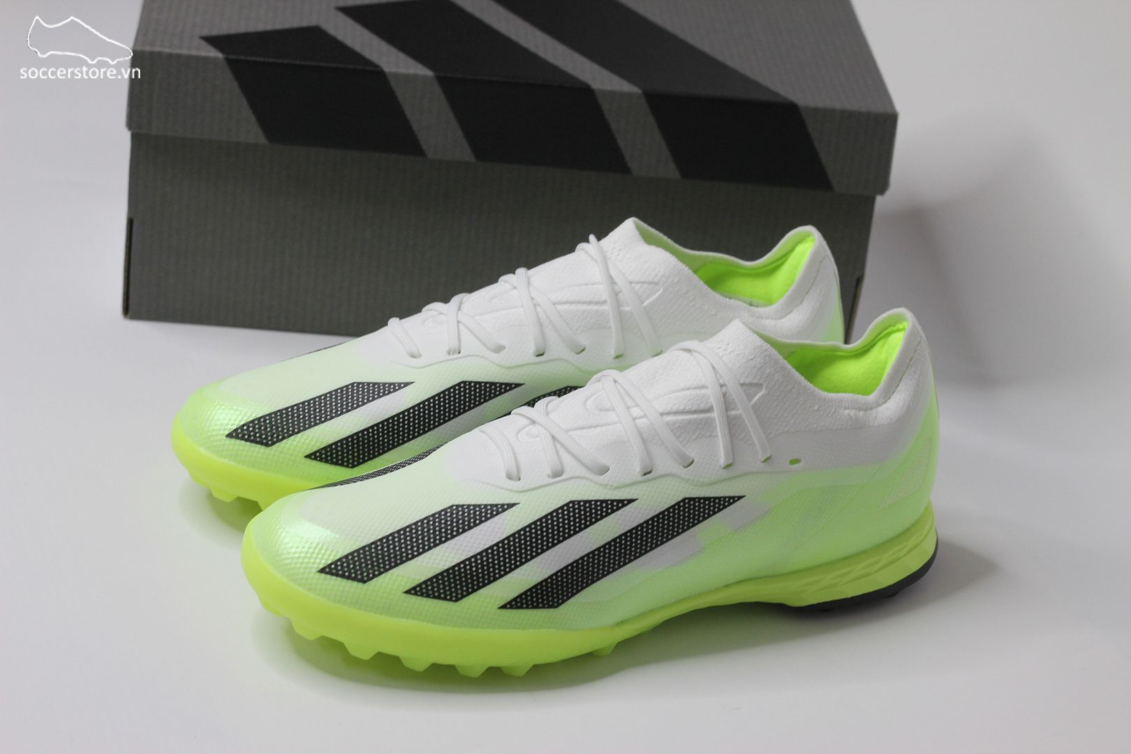 Adidas X Crazyfast .1 TF Crazyrush pack màu trắng pha xanh chuối IE6632