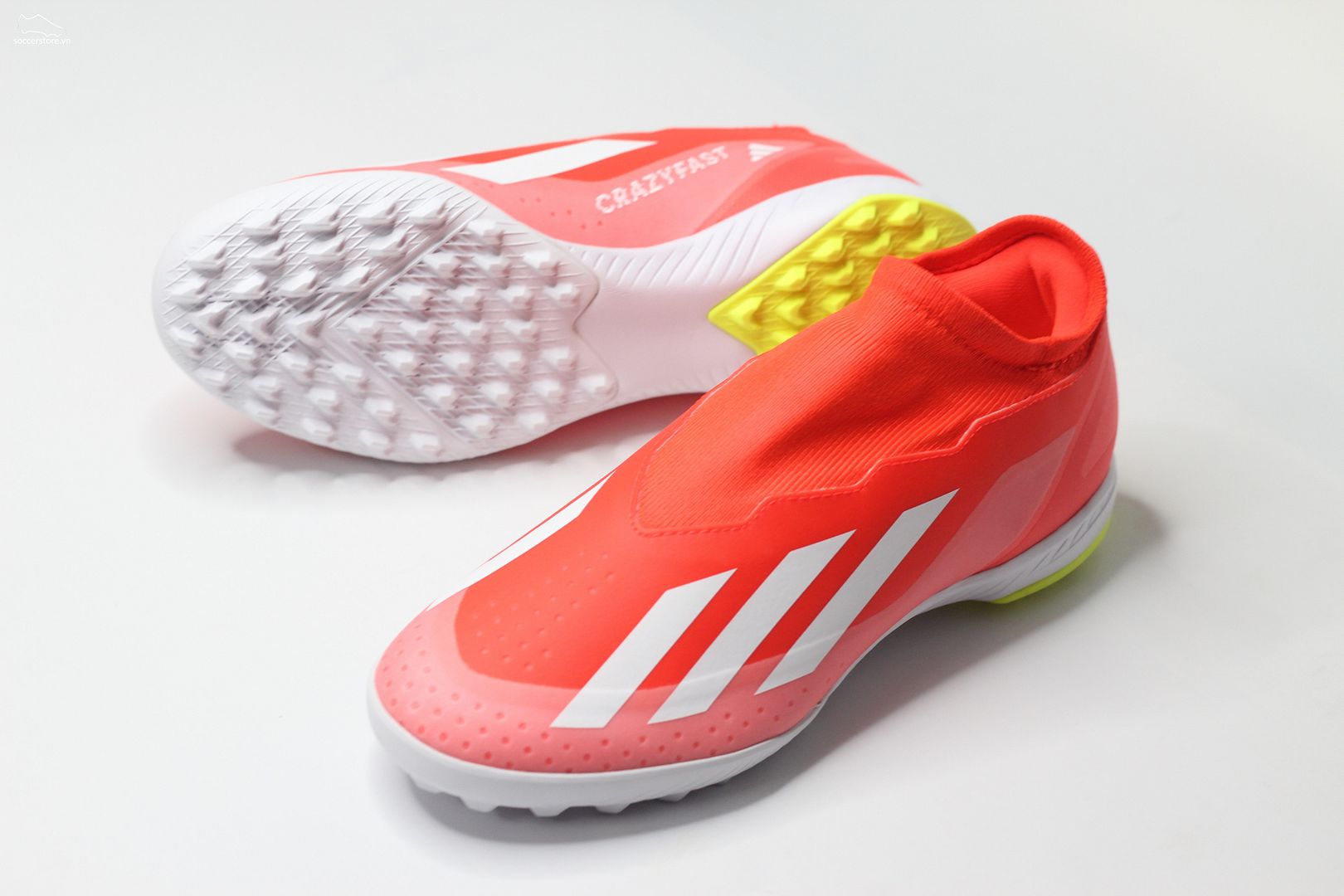 Adidas X Crazyfast League TF Lacless Energy Citrus pack- màu đỏ trắng IF0695