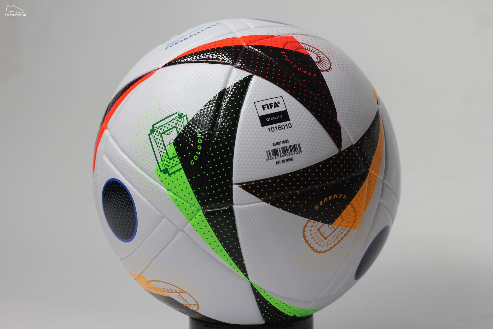 Bóng Adidas Fussballliebe League Euro 2024 màu trắng đen IN9367