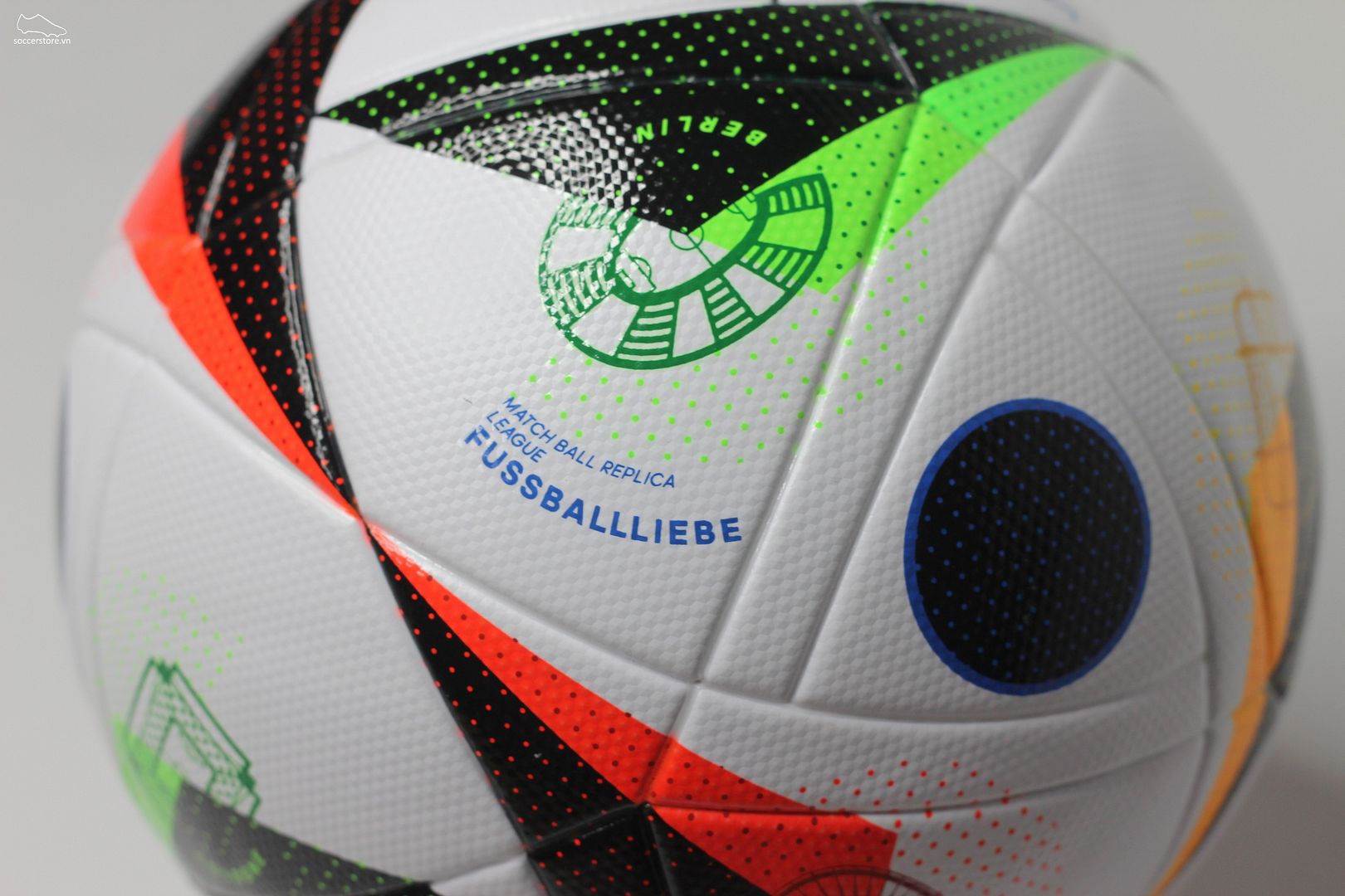 Bóng Adidas Fussballliebe League Euro 2024 màu trắng đen IN9367