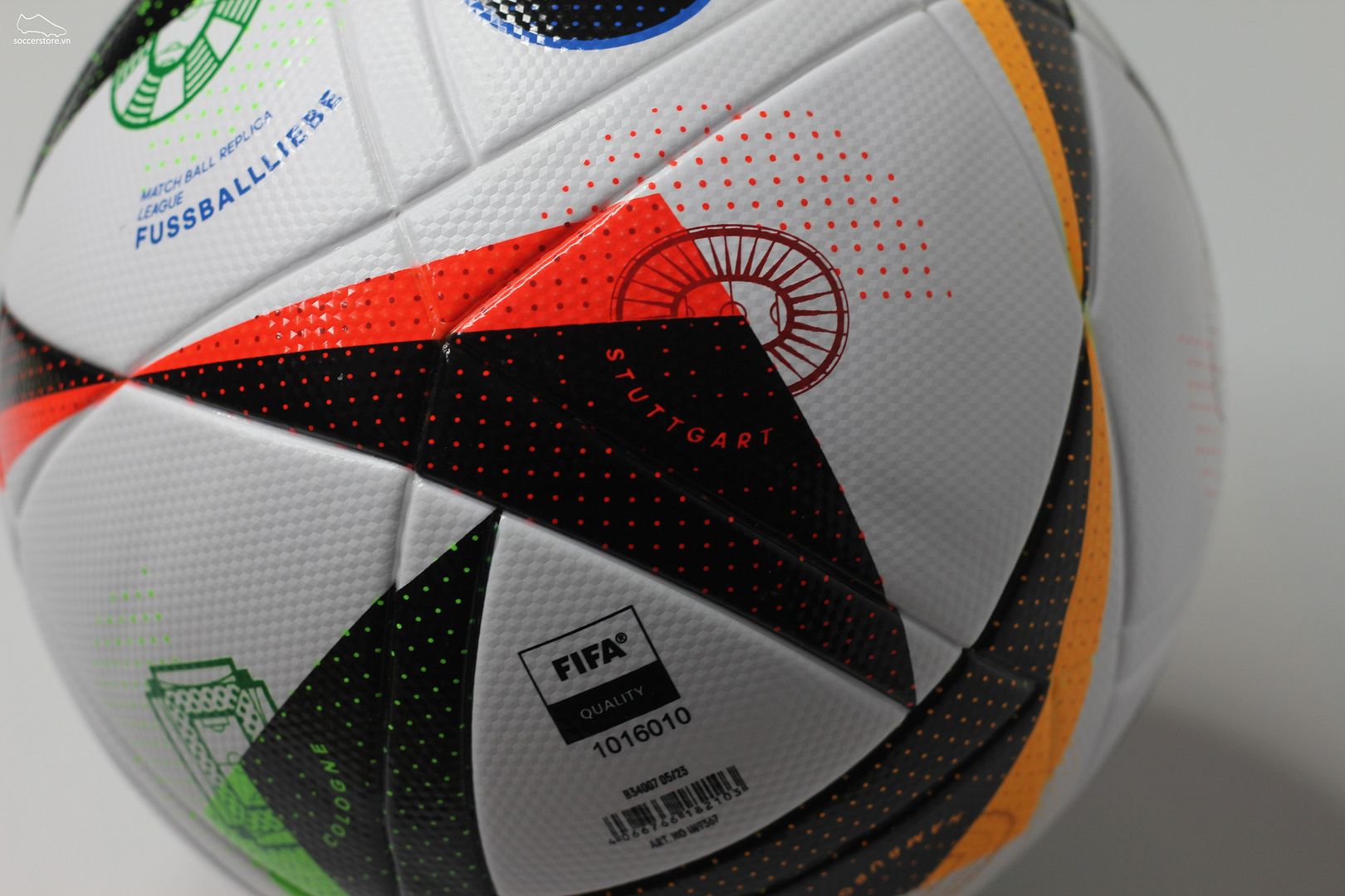 Bóng Adidas Fussballliebe League Euro 2024 màu trắng đen IN9367